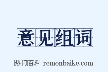 意见组词是什么意思的图片